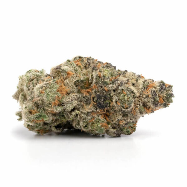 Orange Cake THCa Flower – Dense orange and green cannabis buds with frosty trichomes.